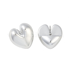 Orecchini a bottone in plastica con cuore CCB da donna&nbsp;EJEW-Q382-05P