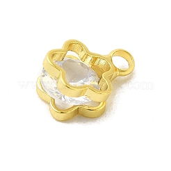 Colgantes y dijes de circonita cúbica micro pavé de latón bañado en oro real de 18k&nbsp;KK-S396-05B