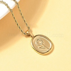 Colliers pendentifs en acier inoxydable 304&nbsp;NJEW-H069-01B-G