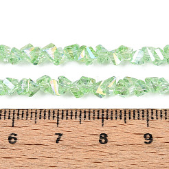 Chapelets de perles en verre transparent électrolytique&nbsp;GLAA-N021-4mm-06