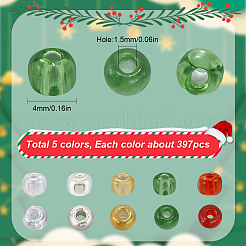 5 couleurs perles de rocaille en verre&nbsp;SEED-SC0001-47A