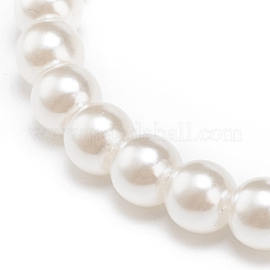 Bracciale elasticizzato con perline in plastica abs con ciondoli in lega smaltata per bambini&nbsp;BJEW-JB08524-04