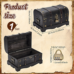 1 caja de madera vintage para guardar joyas y baratijas.&nbsp;CON-TW0001-06