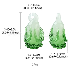 Manuelle Bunte Malerei Anhänger & Charms&nbsp;LAMP-YW0001-10