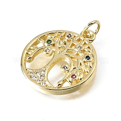 Charms in zirconi colorati con micro pavé di ottone&nbsp;CU-L001-12G-03
