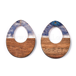 Colgantes de resina transparente y madera de nogal&nbsp;RESI-ZX017-47