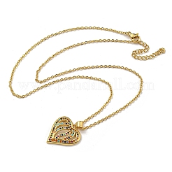 Colliers en laiton avec pendentif en forme de cœur de pêche pour femmes&nbsp;LS-NJEW-Q346-01G-01