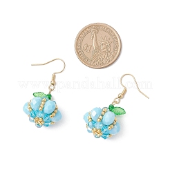 Boucles d'oreilles pendantes en forme de citrouille en acier inoxydable 304&nbsp;EJEW-MZ00514-04