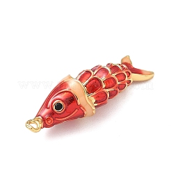 Pendenti in ottone con micro pavé di zirconi e smalto&nbsp;KK-H526-03G-06