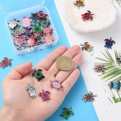 60pcs 15 Arten Legierungs-Emaille-Verbindungsstückcharme&nbsp;ENAM-CJ0004-88
