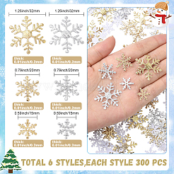6 sacchetto 3 stili 2 colori coriandoli di plastica&nbsp;DIY-SC0031-48A