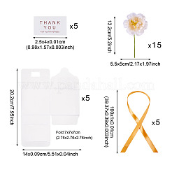 Durchsichtige PVC-Geschenkverpackungsboxen für Süßigkeiten mit Band und Kunstblume&nbsp;CON-TAC0001-20D