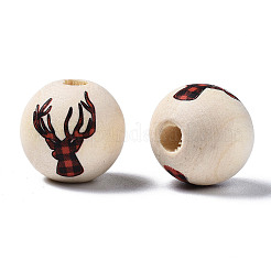 Unvollendete europäische Perlen aus Naturholz&nbsp;LS-WOOD-S057-033