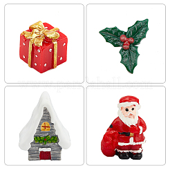 20 pièces 20 styles décorations d'affichage à la maison en plastique de noël&nbsp;DJEW-GF0001-09