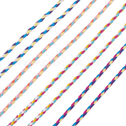 4 Rolle 4 Farben 4-fädige Polycotton-Kordel mit Metallicfaden&nbsp;OCOR-TA0003-33A