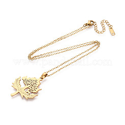 Colliers pendentifs en acier inoxydable 304&nbsp;NJEW-T018-50G