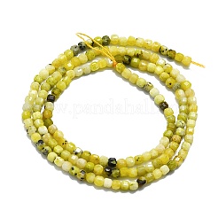 Fili di perle naturali di turchese giallo (diaspro)&nbsp;G-P457-B01-47