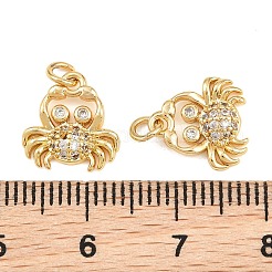 Ciondoli in ottone zirconi chiari micro pavé&nbsp;KK-Q085-04G-G