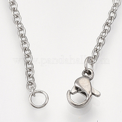 Colliers pendentifs en acier inoxydable 201 anti-ternissement&nbsp;X-NJEW-T009-JN083-1-40