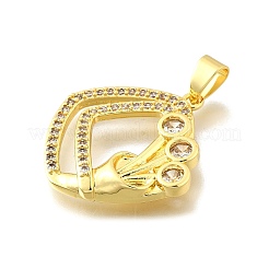Colgante micropavé cubic zirconia de latón&nbsp;KK-Z104-13G