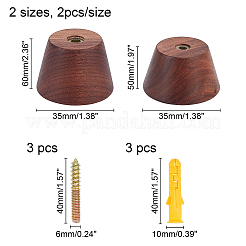 4 Stück Kleiderbügel aus Holz in 2 Ausführungen&nbsp;AJEW-CA0001-34A