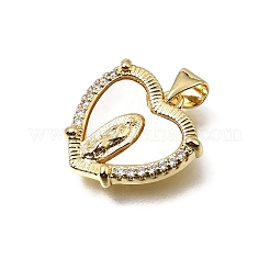 Pendentifs en laiton zircon cubique transparent&nbsp;CU-CBAF50C-01B-G01
