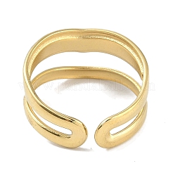 Ionenplattierung (IP) 304 Edelstahl Emaille Manschette Fingerringe&nbsp;RJEW-L107-035G-02