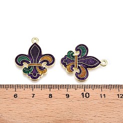 Anhänger aus Emaille-Legierung und Glitzerpulver zum Thema Karneval/Mardi Gras&nbsp;ENAM-T020-53D-RS