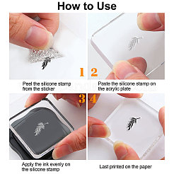 Tampons transparents en plastique pvc personnalisés&nbsp;DIY-WH0448-0054