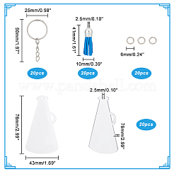 Kit de fabricación de llavero de encanto de altavoz en blanco de diy&nbsp;DIY-WH0386-75