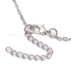 Colliers à plastron en verre craquelé et cristal de quartz naturel pour femmes&nbsp;NJEW-JN05203-02