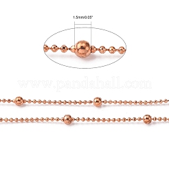Laiton electroplate ronde chaînes de billes&nbsp;X-CHC-L019-71RG