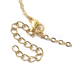 Collane con pendente a forma di nuvola in lega e goccia di vetro con catene in acciaio inossidabile 304&nbsp;NJEW-TA00098