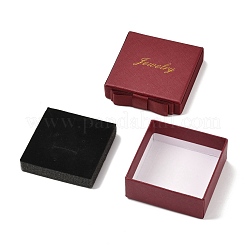 Quadratische & wort schmuck karton schmuckschachteln&nbsp;CBOX-C015-01B-01