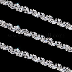1 Yard Messing-Glasgliederketten&nbsp;AJEW-AR0002-74