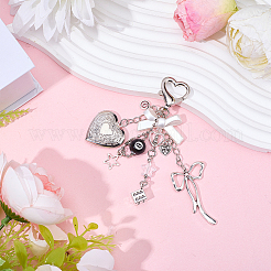 1 colgante de aleación con forma de corazón y lazo&nbsp;KEYC-BM0001-22