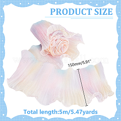 5 m farbige Polyester-Organzabänder mit Farbverlauf&nbsp;SRIB-PH0001-55
