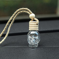 Totenkopf Glas leere nachfüllbare Auto Parfümflasche&nbsp;PW-WG11FDA-02