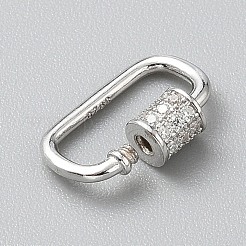 925 fermaglio a vite con strass in argento sterling&nbsp;STER-WH0010-53A