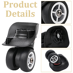 4 roue de bagage de rechange en plastique ABS&nbsp;KY-WR0001-12A