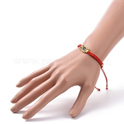 Verstellbare geflochtene Perlenarmbänder aus Nylon&nbsp;BJEW-JB09057