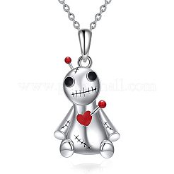 Collares con colgante de corazón rojo de aleación esmaltada para Halloween&nbsp;WGBCC68-01
