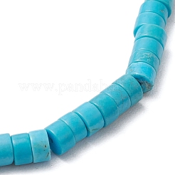 Braccialetti elastici in perline turchesi naturali per uomo e donna&nbsp;BJEW-JB11670-06