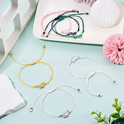 3 ensemble de 6 bracelets à maillons en alliage émaillé de 3 styles&nbsp;BJEW-TA0001-22