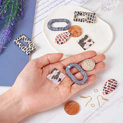 DIY-Geometrie-Ohrhänger-Set aus Acryl&nbsp;DIY-TA0009-28