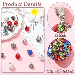 10 ciondolo con strass in pasta polimerica fatto a mano&nbsp;RB-YW0001-29A