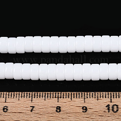 Chapelets de perles en verre opaque de couleur unie&nbsp;GLAA-N026-3x6mm-02