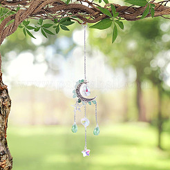 Ornements suspendus en alliage lune et étoile&nbsp;HJEW-TADJ0023