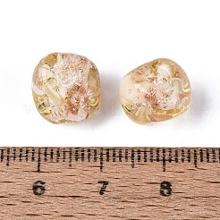 Perles vernissées de sable d'or manuelles &nbsp;LAMP-Q039-03A