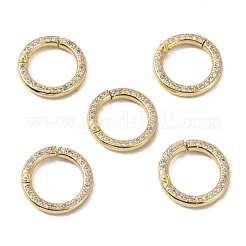 Umweltfreundliche Messing-Mikropavé-Twist-Verschlüsse aus klarem Zirkonia&nbsp;ZIRC-C024-31G